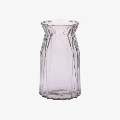 The Range Ribbed Flower Vase - Clear