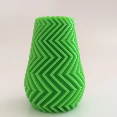 The Range Zigzag Vase 6cm Grey - Green