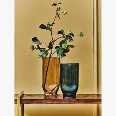The Range Blyth Small Grey Glass Vase - Glass 100%