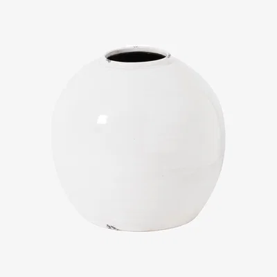 The Range Garda Glazed Tiber Ceramic Vase - White