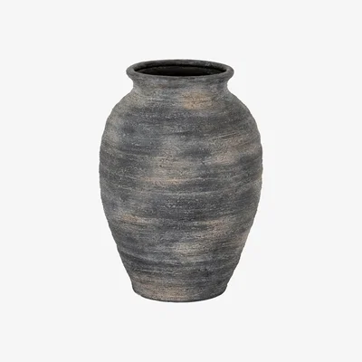 The Range Hill Interiors Marra Olpe Vase - Black/Grey