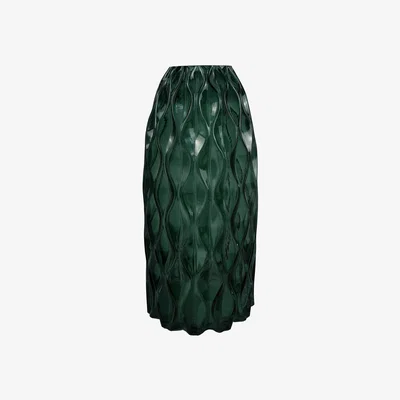 The Range 30cm Green Waves Glass Vase - Green