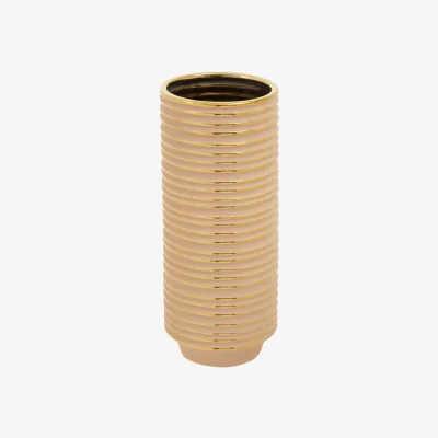 The Range Viso Smoked Grey Large Face Design Vase - Plating 10%,Stoneware 90%
