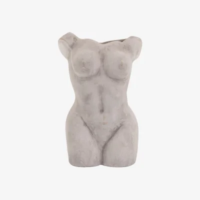 The Range Hill Interiors Lady Vase - Stone