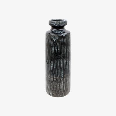 The Range Tall Reactive Glaze Vase - Black