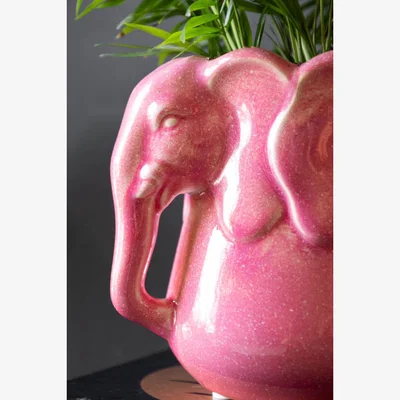 Rockett St George Pink Elephant Stoneware Vase