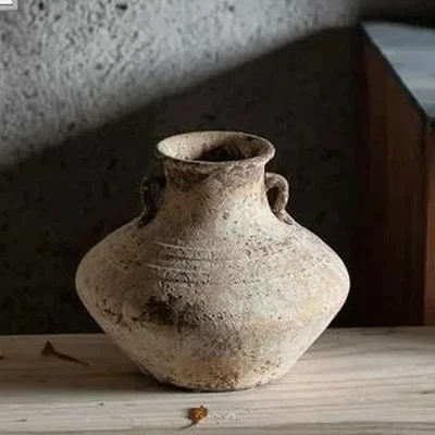 The Range Japanese Style Handmade Stoneware Flower Vase - Brown