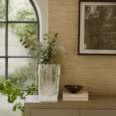The Range Caila Large Textured  Ombre Glass Vase - Cast Aluminium 100%