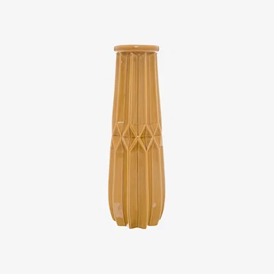 The Range Tall Ochre Vase - Brown - Brown