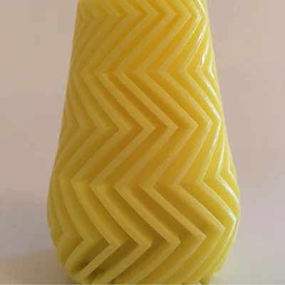 The Range Zigzag Vase 6cm Grey - Yellow