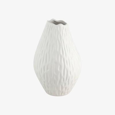 The Range EGLO Malbaie Matt White Textured Ceramic Vase - white