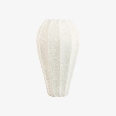 The Range Lottie Tall Metal Vase - White