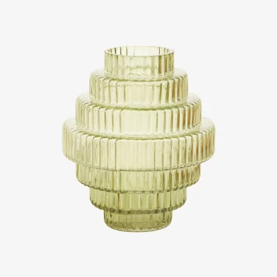 The Range Raya Large Rounded Stripe Vase - Glass 100%