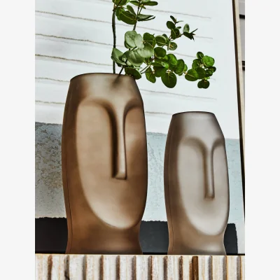 The Range Fara White Vase - Glass 100%