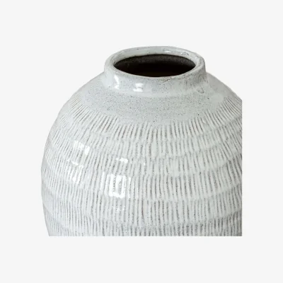 The Range Wyld Haus Terravine White Medium Olpe Ceramic Vase - White