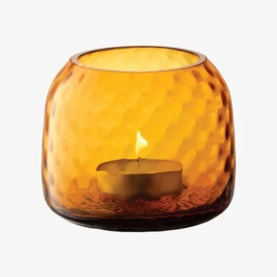 The Range LSA Dapple Tealight Holder Vase - Sun Amber