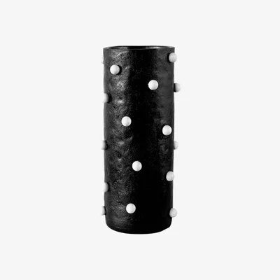 Rockett St George Black Vase With White Spots