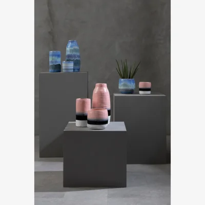 The Range Grey Polyresin Small Square Vase - Ceramic 90%,Glaze 10%