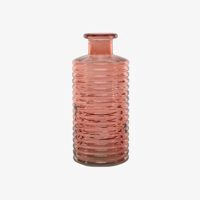 The Range Dusky Pink Glass Bottle Vase 21cm - Dusky Pink