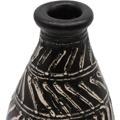 The Range Handmade Lombok Ceramic Greek Taper Vases - Chocolate