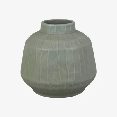 The Range Glazed Pistachio Ceramic Vase 10cm - Green