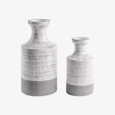 The Range Ceramic Vases - Set of 2 - Grey