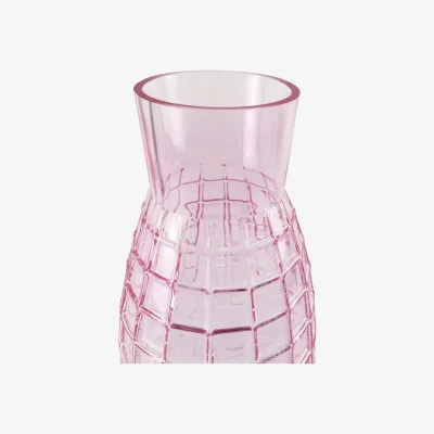The Range Premium Luxury Glass Vase - Pink / 49cm / 15cm