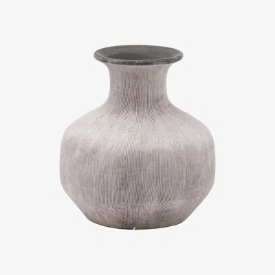 The Range Bloomville Squat Stone Vase - Stone