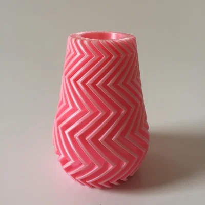 The Range Zigzag Vase 6cm Grey - Pink