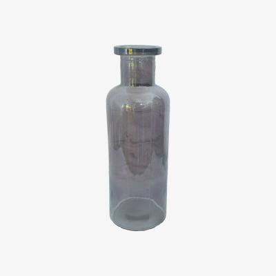 The Range Funnel Neck Decorative Bottle Vase - Grey