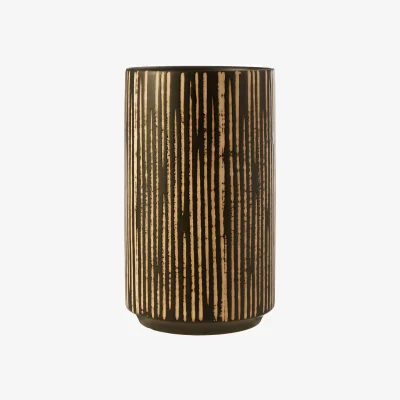 The Range Nullah Large Smoked Grey Glass Vase - Stoneware 100%
