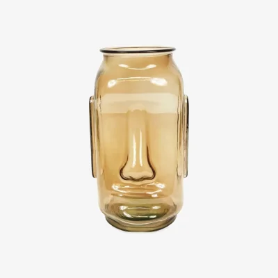 The Range Moai Vase - Brown /clear