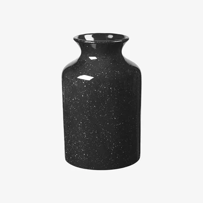 The Range Ceramic Speckled Flower Vase - 23.5cm - Black