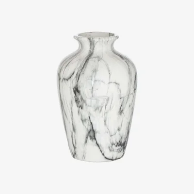 The Range Wyld Haus Marble Glaze Tall Ceramic Vase 330mm - White