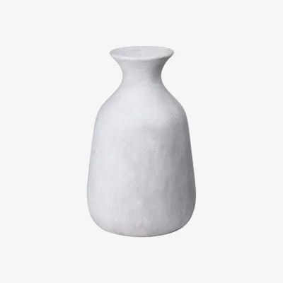 The Range Terra Ople Stone Textured Stoneware Bottle Vase 13cm - Stone