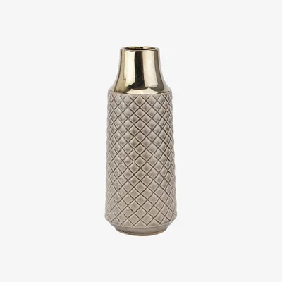 The Range Stephen Collection Diamond Vase - Brown