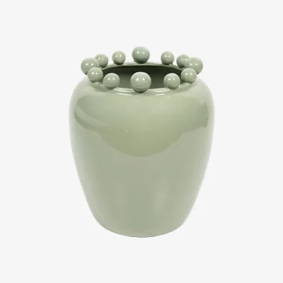 The Range Sage Large Ball Edge Vase/Planter