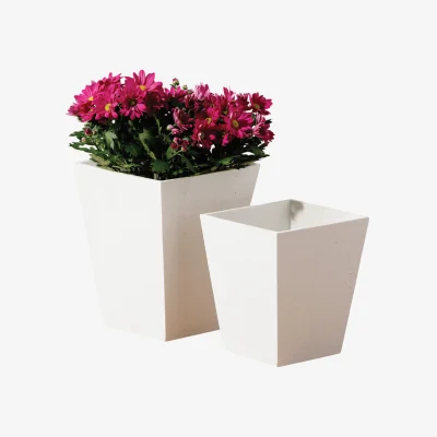 The Range Caila Small Textured Ombre Glass Vase - White