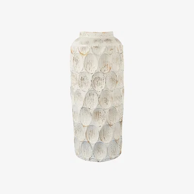 The Range Isla Tall Metal Vase 54cm - White