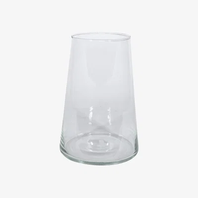 The Range Glass Pyramid Flower Vase - Clear / 16.5cm