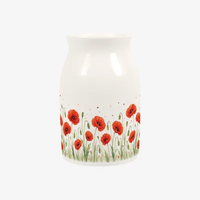 The Range Summer Poppies Small Porcelain Vase - Red