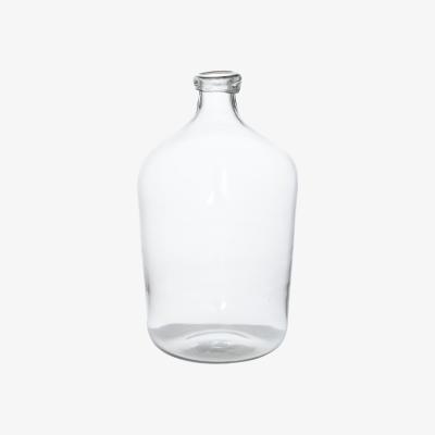 The Range Tall Bulbous Narrow Neck Glass Vase - Clear