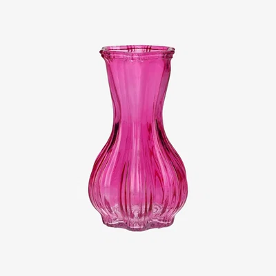 The Range Miley Glass Decorative Vase - 14.8cm - Fuchsia