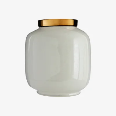 The Range Bexley Blue Large Bottle Neck Recycled Glass Vase - Glaze 10%,Porcelain 90%