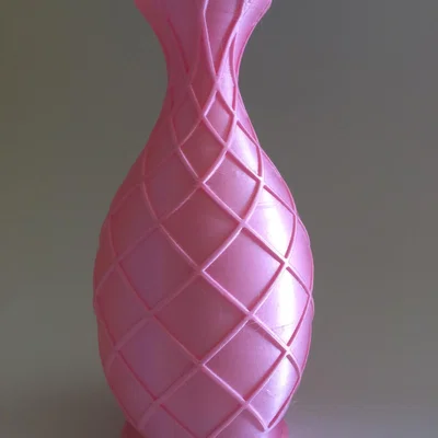 The Range 3D Printed Criss Cross Vase  - Pink