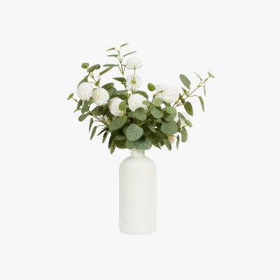 The Range Eucalyptus and Pom Pom Vase Arrangement - White