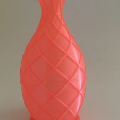 The Range 3D Printed Criss Cross Vase  - Orange