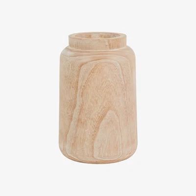 The Range Wooden Vase 29cm - Natural