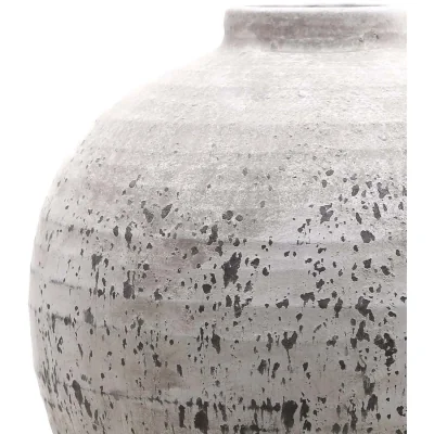 The Range Sunvale Large Weathered Stoneware Ceramic Vase, Crackled Matt Finish 360mm - Stone