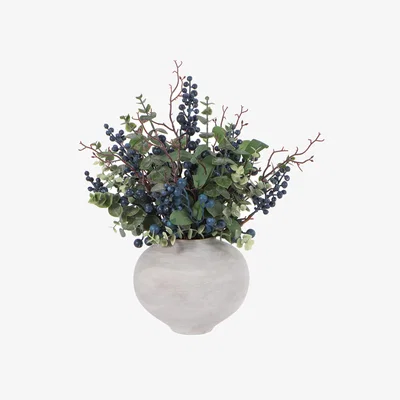The Range Faux Blueberry Vase Arrangement